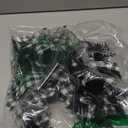 GREENTIME 12 Pcs Glitter Poinsettia 5.5" Artificial Flowers Christmas with Clips Stems Xmas Tree Ornaments for New Year Party Stairs Fireplace Porch Balcony Garden Church Wreath Decoration (Black)