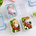 Snapware Plastic Total Solution 5-Pack (3-Cup) Food Storage Containers Set, Leakproof & Airtight Plastic Locking Lids Rectangular Tupperware, Non-Toxic BPA-Free Lids, Microwave Dishwasher Freezer Safe