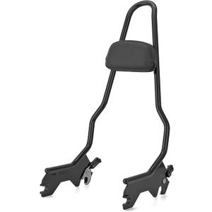Mofun Tall Gloss Black Detach Passenger Backrest Sissy Bar with Pad Compatible with Harley Softail Deluxe Heritage Classic Street Bob 2018-2024 etc