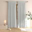Light Grey Room Darkening Curtains 92 inches Long Window Curtain Panels Living Room Divider Patio Doorway Sliding Glass Door Rod Pocket Thermal Insulated Drapes Bedroom Basement 2 Panels 52"x92"