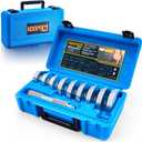 10-Pieces Wheel Bearing Press Kit: Includes Seal Driver, 9 Bearing Adapters, and Seal Installer for Efficient Bearing Installation, Universal Bearing Race and Seal Bushing Driver Install Set (Blue)