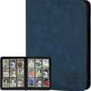 Trading Card Binder, Premium 9 Pocket Double Sided 540 Pocket PU Card Collection Binder, Collectible Trading Card Albums for MTG, TCG, Sport Card, Game Cards (Navy)
