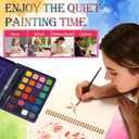 Floral Watercolor Painting Kit for Adults & Beginners with 24 Paints, 3 Brushes,Watercolor Workbook & photo album | 12 Original DIY Patterns, Step-by-Step Tutorials | Beginner-Friendly Creative Gift
