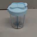 Large Pill Dispenser to Store 7 Various Supplements - Pill Organizer & Supplement Organizer for Travel, Anti-Mixing Design, with Strap & 20 Sticky Labels (Blue)