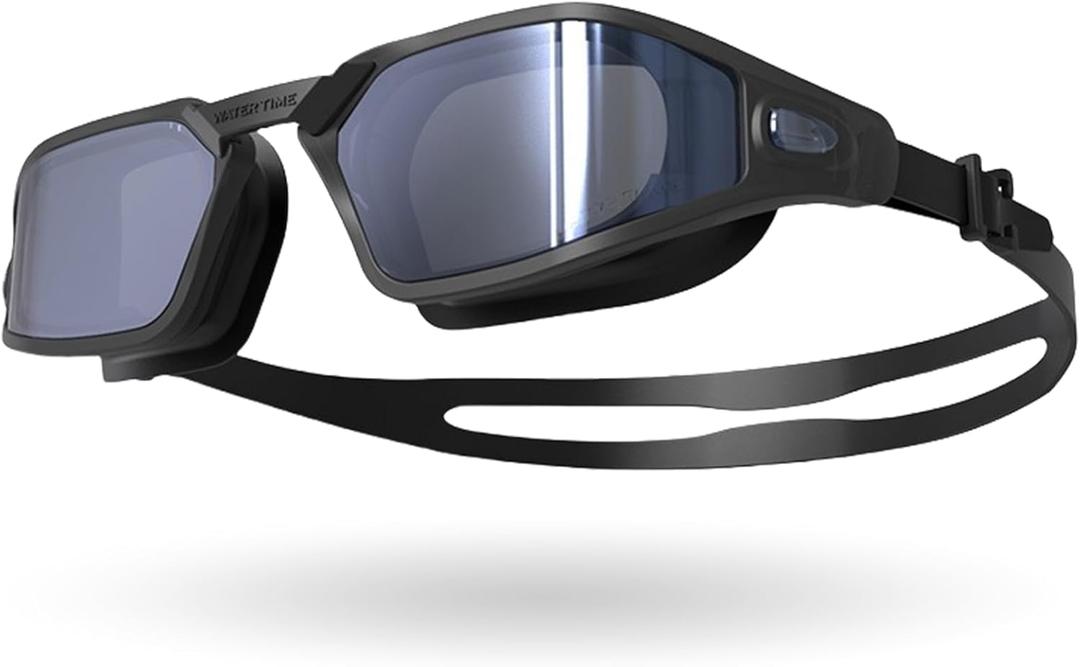 Adult Swimming Goggles for Men & Women - Anti-Fog, Waterproof, UV Protection - Large Frame for Comfortable (Black)