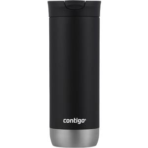 Contigo HuronTravel Mug Screw Cap Stainless Steel Drinking Cup (16oz, Licorice)