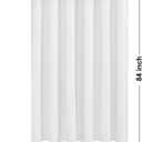 Mrs Awesome Embossed Microfiber Extra Long Shower Curtain Liner 71 x 84 inches, Soft Fabric Shower Curtain Washable and Water Repellent,71x84, White