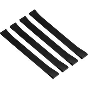 PATIKIL Towel Bands, 4 Pack Elastic Beach Chair Towel Clips Windproof Towel Holder Silicone Rubber Bands Straps for Beach Pool Cruise Chairs, Black