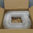 4" x 10' PVC Dust Collection Hose Clear Flexible Fume Debris Vacuum Collection Hose with 4 Clamps for Woodworking Dust Collection Systems (4inch/10 FT)