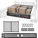 Truck Bed Divider with Cargo Net Compatible with 2020-2026 Jeep Gladiator Bed Rack Molle Panel Truck Bed Organizer Replacement for 2020-2026 Jeep Gladiator Bed Accessories