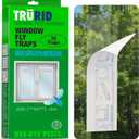 Fly Traps Sticky Window  32 Pack | Pre-Baited, Odorless Pest Control for Fruit Flies, Gnats, Mosquitoes, and Moths  Effective Indoor Fly Paper Strips