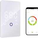 MAXKOSKO 1PC WiFi Smart Thermostat for Electric Floor Warming System with Touchscreen LED Display 120V/240V, Easy Connection & Energy Saving Home Programmable Thermostat White