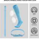 QBK Toddler Baseball Socks And Belt Youth Softball Tee Ball Combo Set for Boy Girl (2 Pairs of Socks & 1 Belt) (Blue)