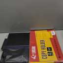 Desktop Document Holder Stand with 7 Adjustable Positions, Black Metal File Organizer Management Copyholder for Typing Speech Reading A4 Letter Music Book Tablet Office, with Paper Clip and Line Guide