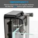 NICREW Slim Aquarium Filter, Quiet Fish Tank HOB Filters for up to 5 Gallon Aquariums, Adjustable Flow, 42 GPH, 3W