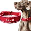 2024 American Blue Red Dog Collar, Embroidered Dog Collar, Adjustable for Small Medium Large Dogs, Congratulations