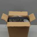 Dicunoy Metal Storage Basket with Handles, 2 Tier Wire Snack Organizer Bin for Office Courner top, Rustic Black Basket for Home, Kitchen, Pantry, Fruit, Coffee, Pasta, Bathroom, Living Room