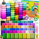 Air Dry Clay for Kids, 104 Colors DIY Magic Modeling Clay Kit, Soft & Non-Sticky, Arts & Crafts Modelling Toys with Sculpting Tools, Birthday & Christmas Gift for 3-12 Years Old Girls Boys