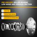 513121 Front Wheel Hub Bearing Assembly Compatible with Cadillac DTS Eldorado Seville, Chevy Impala Monte Carlo, Buick Century, Pontiac Grand Prix Bonneville 5 Lug W/ABS(1pcs)