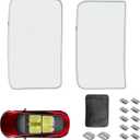 HSB Compatible for Tesla New Model 3 2024 Sunshade Roof Sun Shades with Skylight Reflective Covers Set of 2 LightGrey