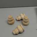 3" Tall Solid Wood Furniture Legs Unfinished Bun Feet for Cabinet Sofa Ottoman TV Stand Loveseat Dresser Set of 4