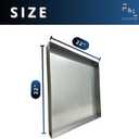 Heavy-Duty Galvanized Steel Drain Pan Premium, Rust-Resistant HVAC Condensate Pan Leak-Proof for Maximum Protection Without Hole Options (22" x 22" x 2")