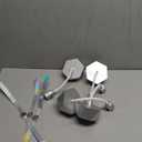 Fly Fans for Tables, Fly Repellent Fan Outdoor Indoor Keep Flies Away, Fly Repellent Fans for Tables with Holographic Blades for Picnic, Party, Restaurant, Kitchen, and BBQ, 4 Pack Silver