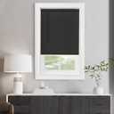 Cordless Light Filtering Mini Blind - 31 Inch Width, 72 Inch Length, 1" Slat Size - Black - Cordless GII Morningstar Horizontal Windows Blinds for Interior by Achim Home Decor