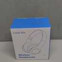 Candy Bila Kids Bluetooth 6.0 Headphones with LED Light, 85Hours Playtimes, Type-C Fast Charging, 85/94dB Volume Limited, Comfort Wireless Headphones with Built-in Mic, Wired & TF Card Mode, Blue