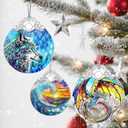 Stained Glass Ornament, Christmas Ornament, Hanging Ornaments for Home Decor & Christmas Tree Ornaments  Exquisite Holiday Decor, Xmas Gifts & Holiday Present - Wolf