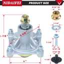 2 Pack 587125201 Mandrel Assembly Kit with 539113962 Spindle Pulley 532196104 539132728 Idler Pulley Replaces Husqvarna 532173456, 532174358, 539107515 for Husqvarna Z246 RZ4623 RZ46I Movers