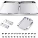 Hiorucet Grease Tray with Catch Pan for Charbroil, Nexgrill, Dyna Glo, Kenmore, BHG, Expert, Backyard, Uniflame, Members Mark, Monument Grill Replacement Parts, Adjustable 30''-36'' Gas Grill Drip Pan