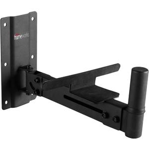 Gator Frameworks Adjustable Studio Speaker Wall Mount, Fits Both 38mm & 35mm Speaker Mounts  100lb Weight Capactiy, Black Finish (GFW-SPK-WM100)