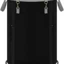 STORAGE MANIAC Rolling Laundry Hamper with Wheels 110L Laundry Basket, Round Laundry Cart with Metal Frame and Removable Bag, Clothes Hamper for Bedroom, Bathroom, Dorm Room, Laundry Room, Black