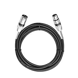 2Pack - MFL. 6.6 ft Flexible DMX Cable 3 Pin Signal XLR Male to Female Cable Wire for Stage Lighting DJ Lights, 110 Ohms Impedance, Black