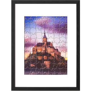 eletecpro 20x27 Picture Frame for Puzzles, Poster Frame for Decorating Living Room, Offices, or Gallery, Puzzle Frame Make Desirable for Puzzle & Art Lovers (Black)