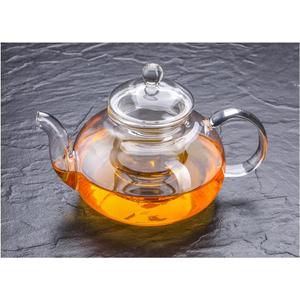 600ML Glass Teapot With Infuser, Teapot With Strainer For Loose Tea, Glass Tea Pot Can be Used On Stovetop (600ml/21oz)
