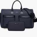 Modoker Convertible Garment Bag with Toiletry Bag, Carry On Garment Duffel Bag for Men Women Travel, Multi-Function Suit Bag 2 in 1 Hanging Suitcase, Black