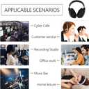 5 x Headphone Covers, 100pcs Disposable Ear Covers Made of High Elastic Non-Woven Fabric, Perfect for Ear Headphones with 3.15”-4” Earpads (Black)