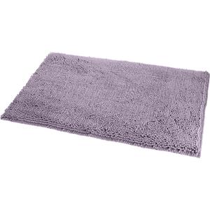 Amazon Basics Non-Slip Microfiber Absorbent Plush Shag Bathroom Rug Mat, Machine Washable, 21" x 34", Lavender
