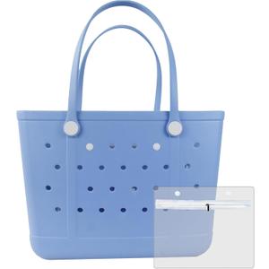 Juyeesm X Large Beach Bag, Oversized Rubber Beach Bag, Washable Open Tote Bag Durable Tote Travel Bags