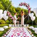 Coume 88 Pcs Marry Me Proposal Kit Wedding Proposal Decorations, Pink, 6.6 x 6.6 ft/ 2 x 2 M