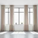 Dark Taupe Thick Linen Semi Sheer Curtains 108 Inches Long, Privacy Sliding Glass Door Curtains & Drapes, Modern Vintage Window Treatments Pinch Pleat Floor to Ceiling Curtain with Hooks (50"W x 108"L (Pack of 2))