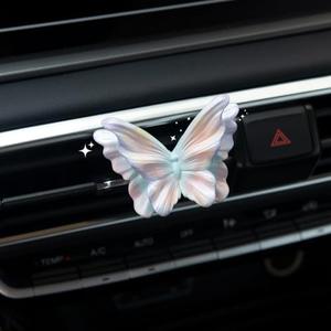 Beimo Butterfly Car Air Vent Freshener, Decoration Diffuser Stone, Romantic Butterfly Car Decorations, Small Gift for Friend (01 Colour)