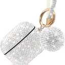 Luxurious Rhinestone AirPods 3rd Generation Case, Protective Bling Diamonds AirPod 3 Charging Case Cover, Bling AirPod Gen 3 Case Gift for Women (Silver)