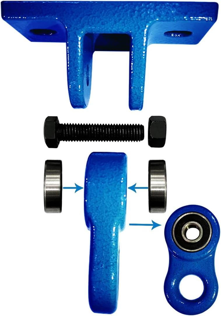 ABUSA Heavy Duty Blue Swing Hangers Screws Bolts Included Over 5000 lb Capacity Playground Porch Yoga Seat Trapeze Wooden Sets Indoor Outdoor 2 Pack