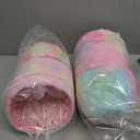 2 x Decorative Easter Egg with Raffia Grass and Card, Plush Fabric Tabletop Home Dcor, Openable Design for Spring Seasonal Display, 8.27 Inch (2)