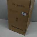 ALLGOT Outdoor Pole Lantern Light,Lamp Post Lighting Fixture,Anti-Rust Fence Post Deck Lighting, Patio Pillar Lamp for Garden, Patio, Pathway (Black, 16.9 Inch Height) (Black-Seeded Glass)