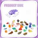 2 x 32-Piece 3D Printed Animal Figures with Surprise Eggs, Articulated Mini Fidget Toys, Poseable Desk Pets and Tiny Animal Figurines for Party Favors, Classroom Prizes, Gifts and Display
