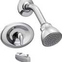 Moen Chateau Chrome Eco-Performance Shower Trim Kit with Showerhead, Lever Handle, and Tub Spout, Posi-Temp Valve Required, TL2369EP (Pack of 1)